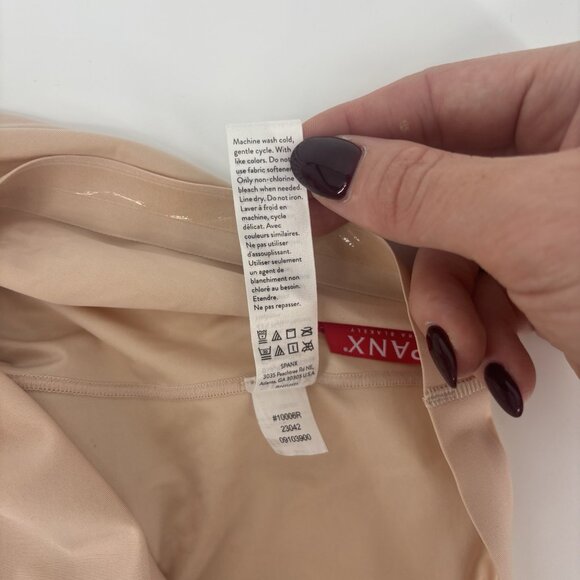 SPANX Shapewear Womans Size Large Nude High Waist Shorts Stretch Mid Thigh - Picture 5 of 9